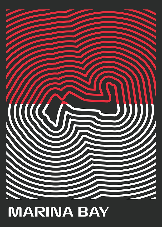 Marina Bay Abstract Map