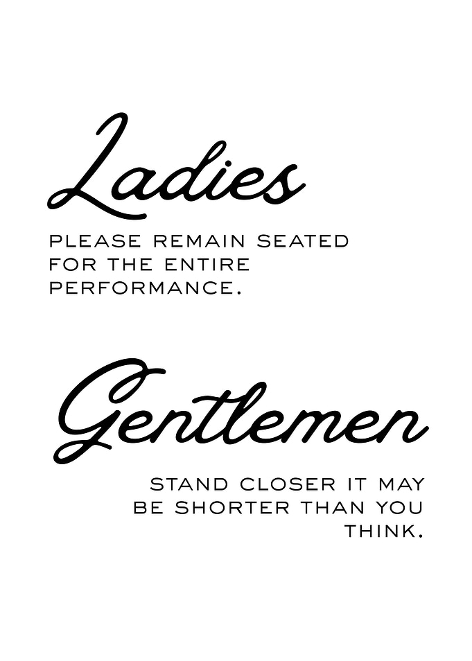 Humorous Restroom Sign