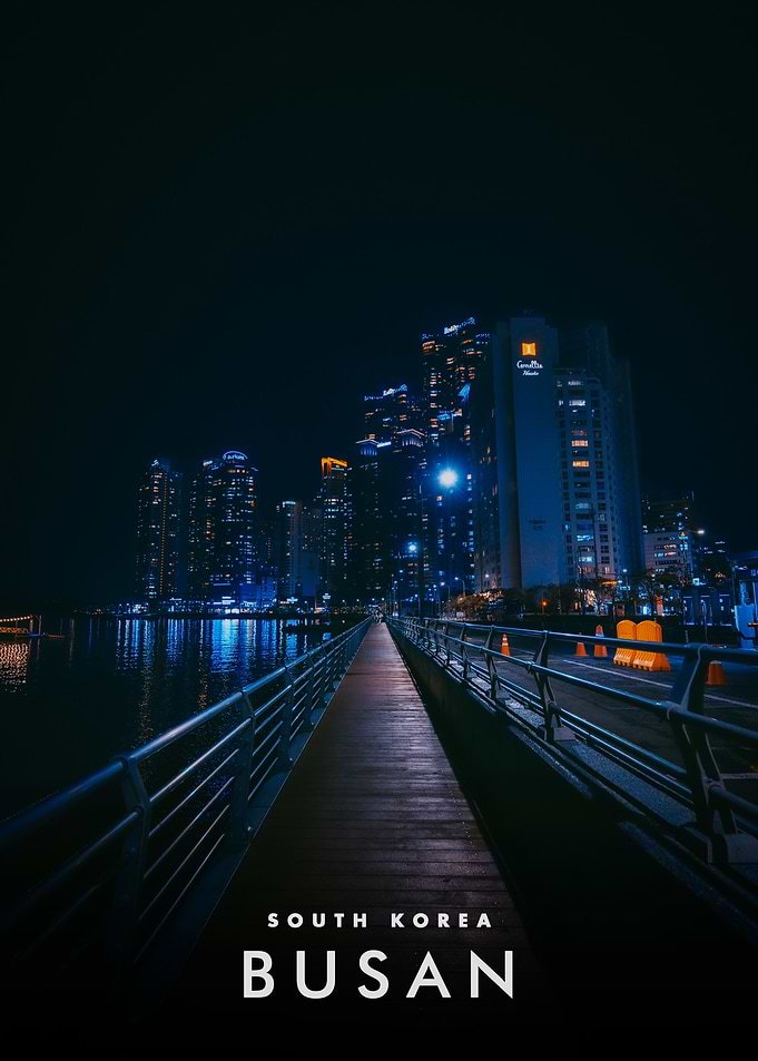 Night View of Busan, South Korea