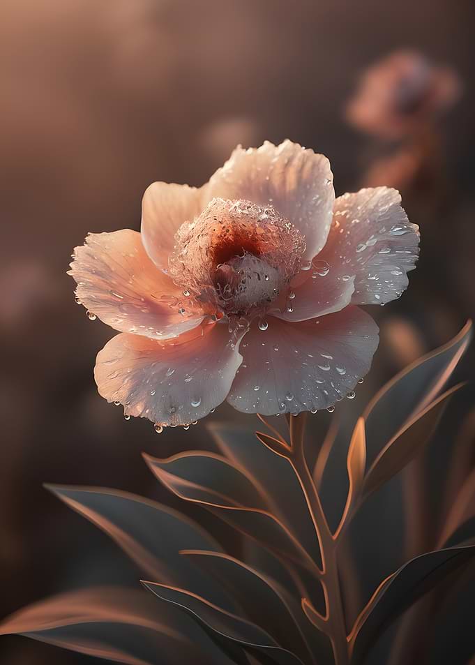 Dew-Kissed Peony Blossom