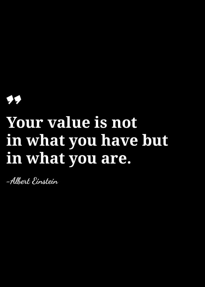 Einstein Quote: Value in Being