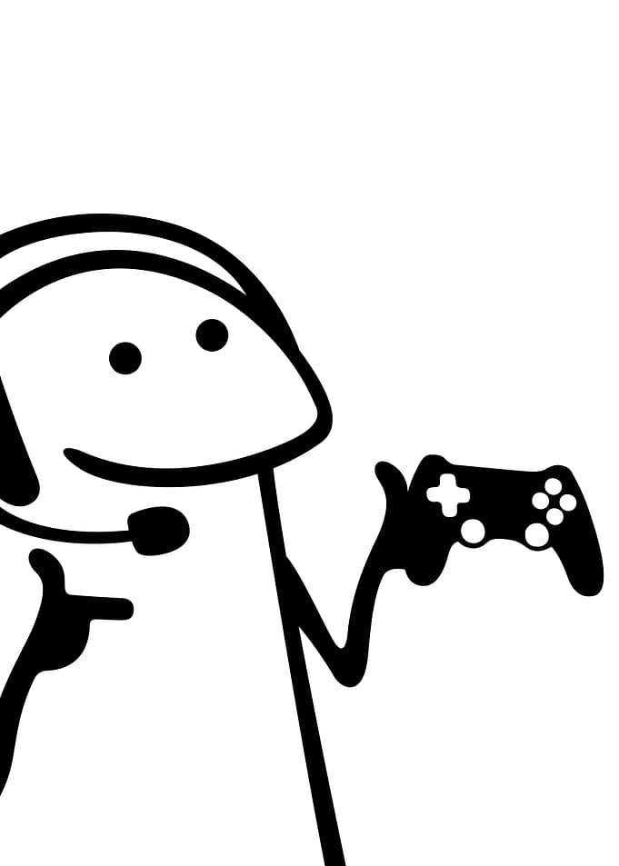 Minimalist Flork Gamer Poster – Simple Funny Gaming Wall Art
