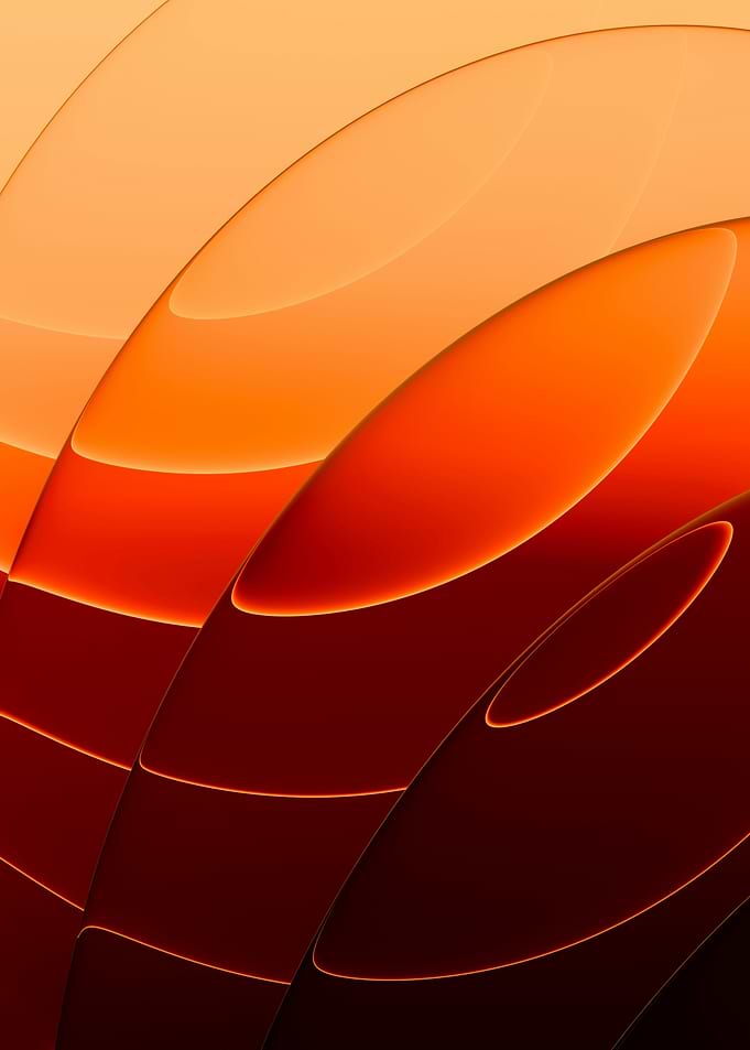 Abstract Orange Gradient Curves