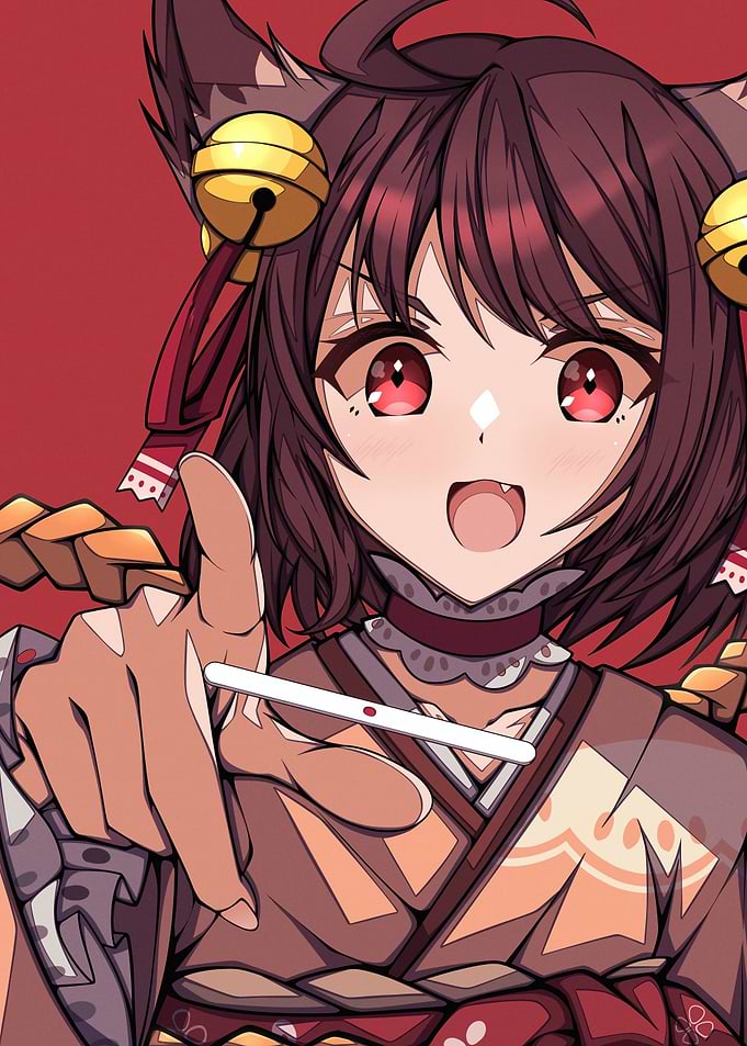Anime Girl with Pregnancy Test