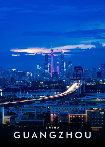 Guangzhou, China at Night