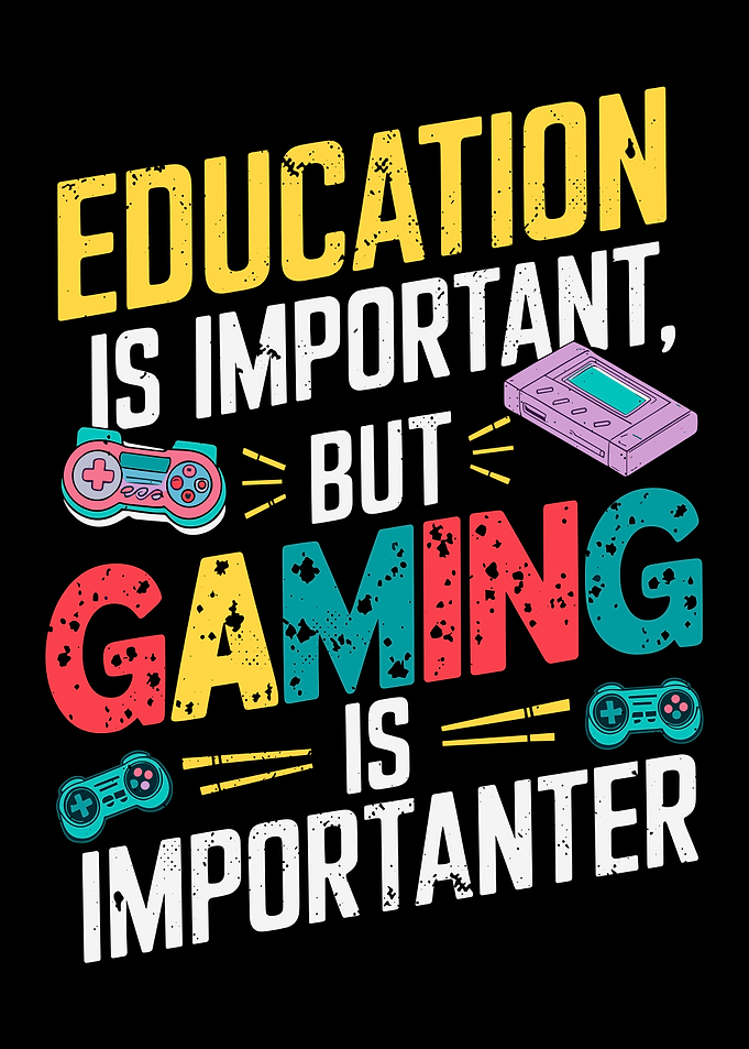 Education Gaming Quote Funny Retro Controller