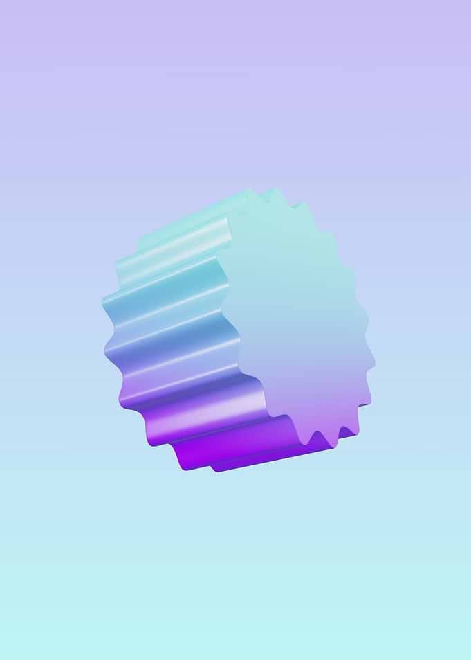 Abstract Gradient Wavy Shape