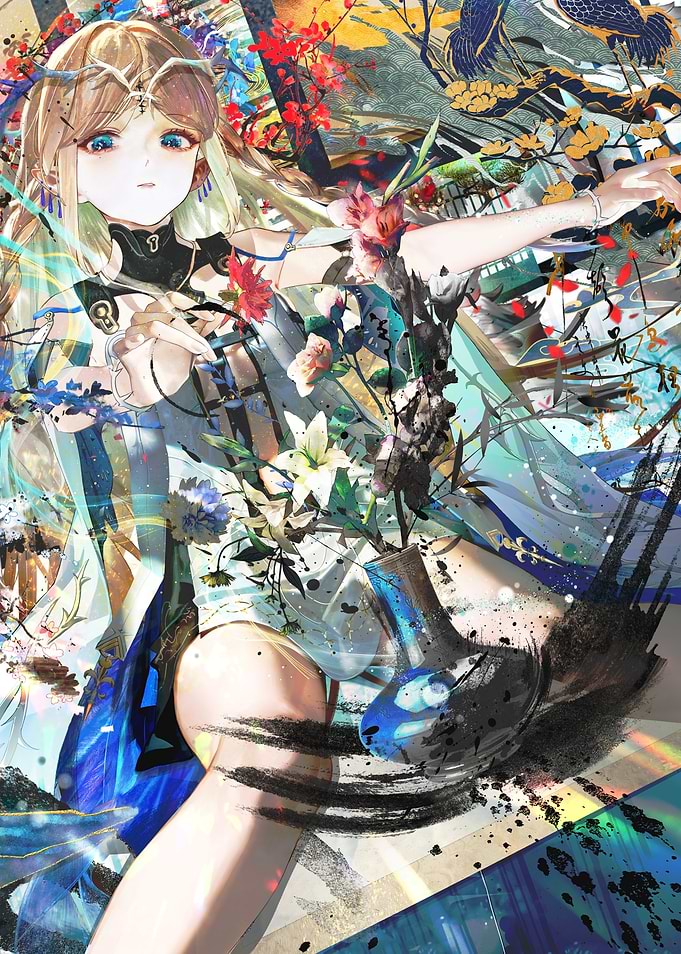 Floral Girl Digital Art