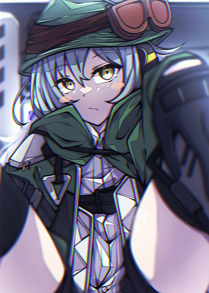 Anime Girl with Green Hat