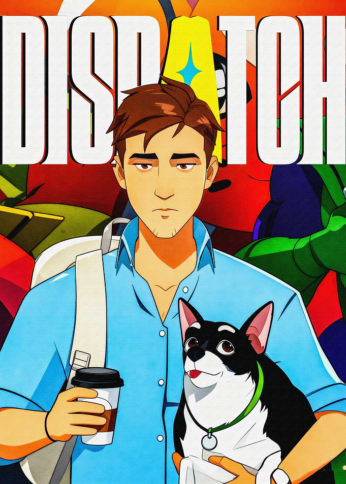 Dispatch Animated Style Portrait with Dog