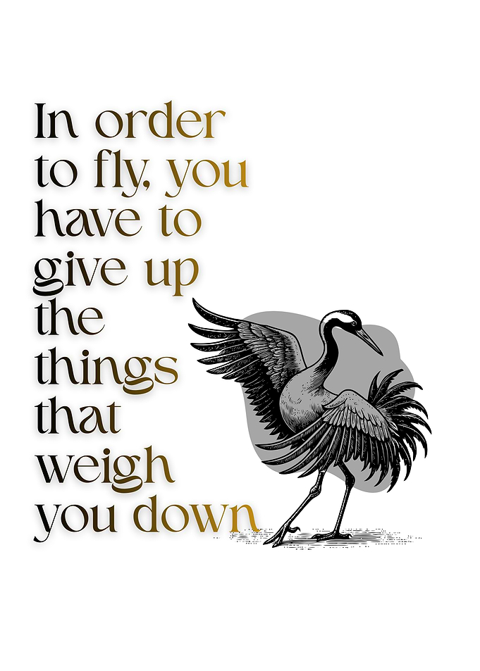 Motivational Crane Art Print