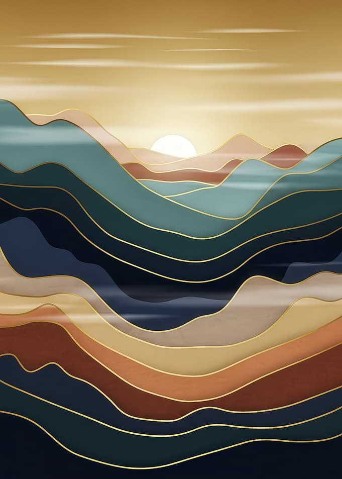 Abstract Mountain Landscape