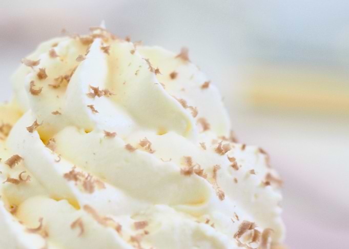 Whipped Cream with Chocolate Shavings