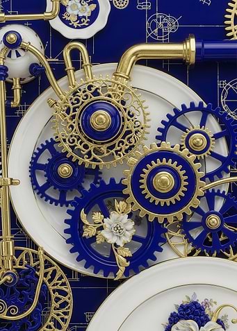 Steampunk Floral Gears