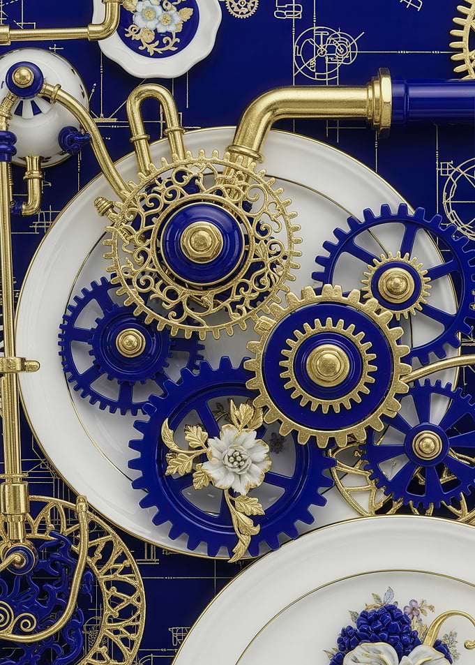 Steampunk Floral Gears