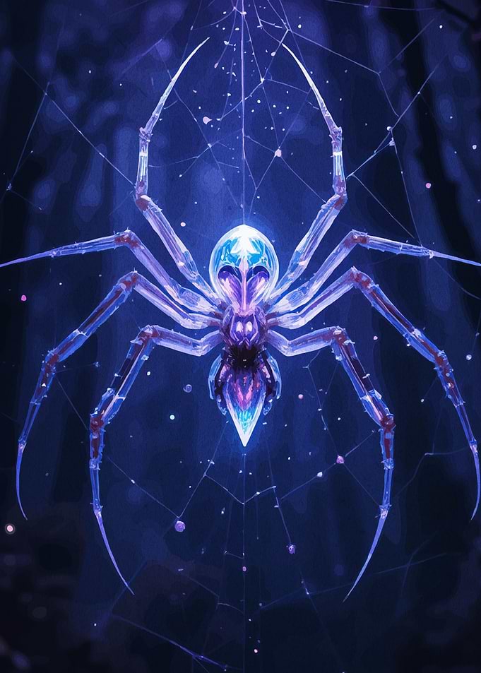 Glowing Spider Web
