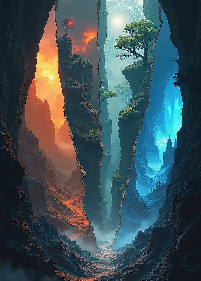 Elemental Canyons: Fire, Earth, Water