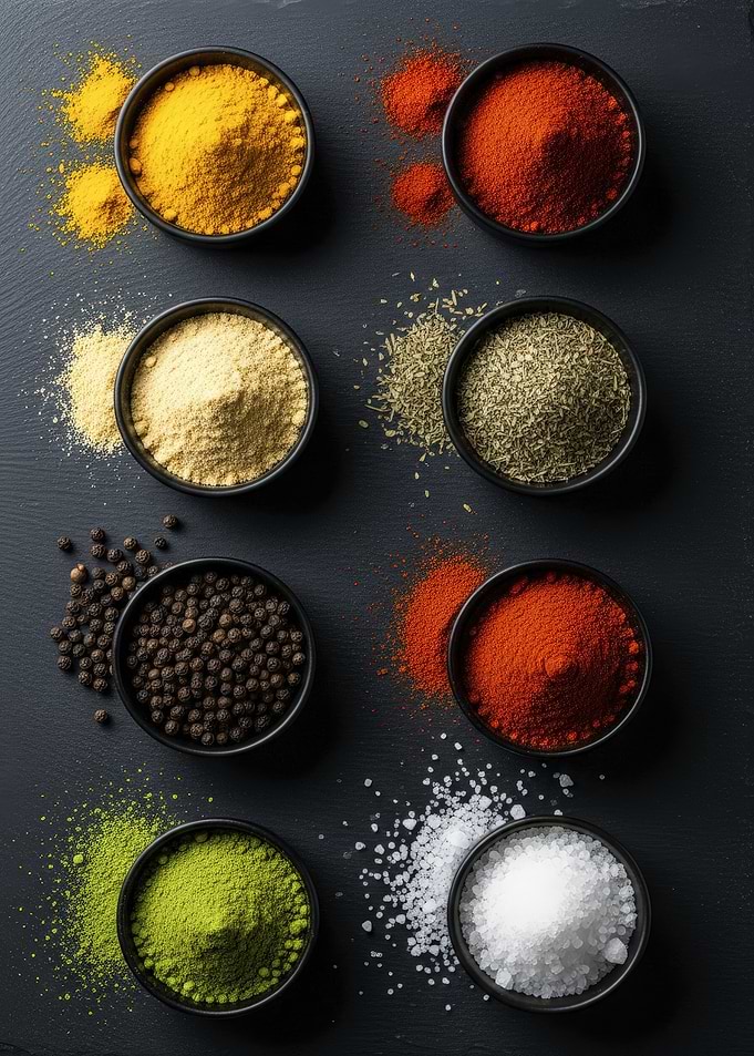 Spices in Bowls