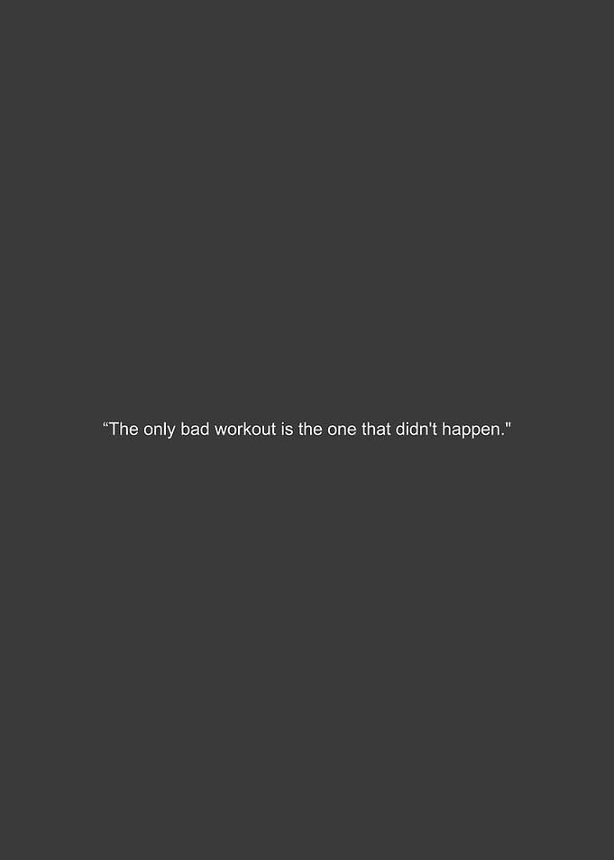 Workout Motivation Quote on Gray