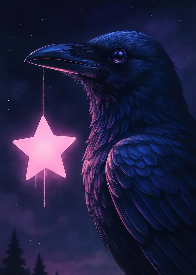 Raven Holding a Star