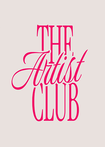 The Artist Club – Pink Typography on Off-White