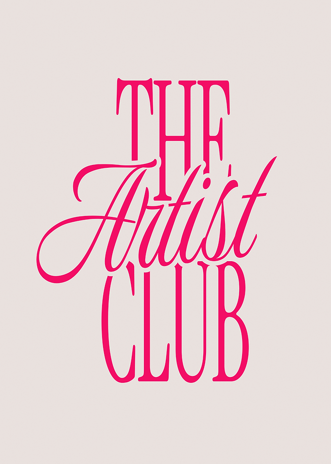 The Artist Club – Pink Typography on Off-White