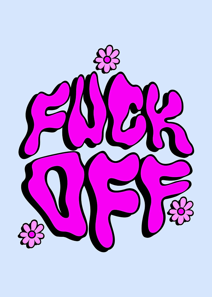 Girl Gamer Poster – Bold “Fuck Off” Gaming Wall Art