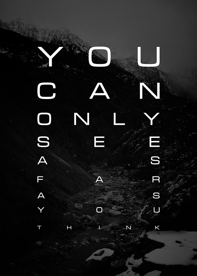 Inspirational Mountain Eye Chart