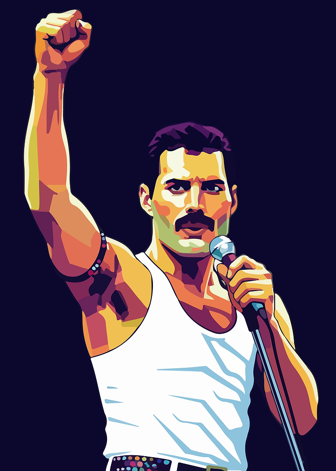 Freddie Mercury Pop Art Portrait