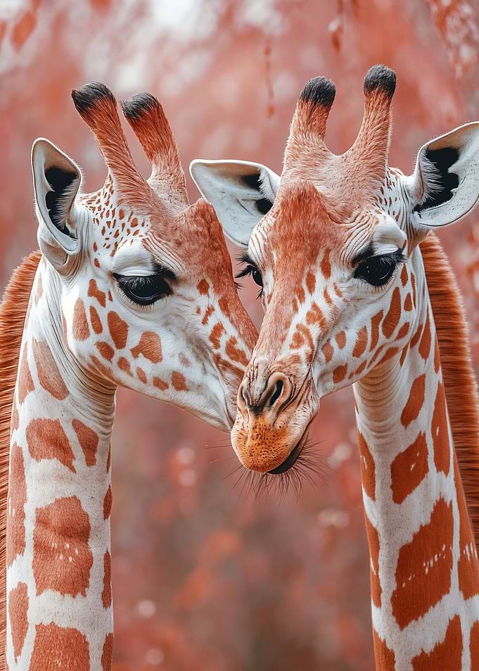 Giraffe Pair Portrait