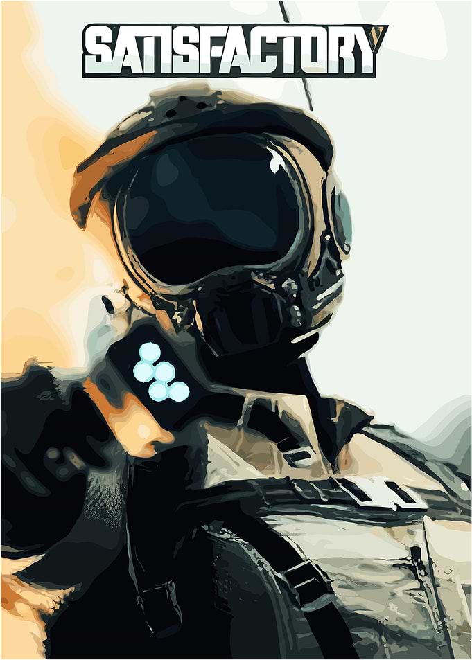Satisfactory Game Character Illustration