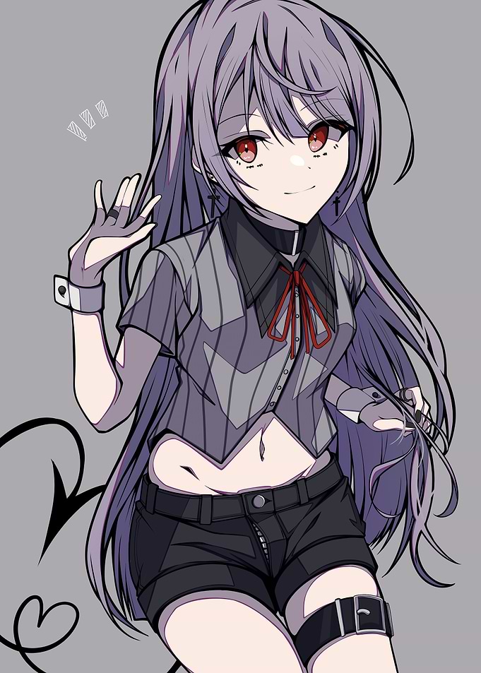Anime Girl with Devilish Charm