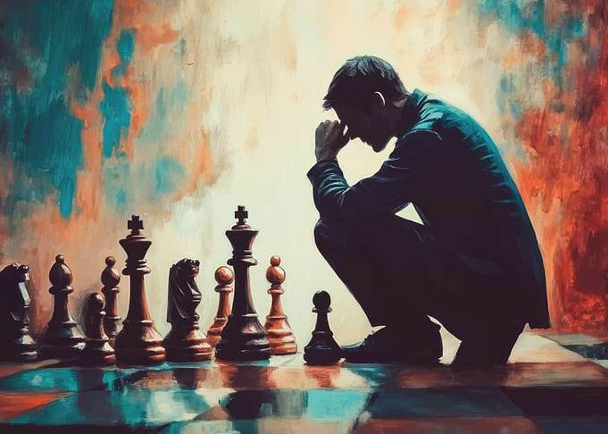 Contemplation at Chessboard