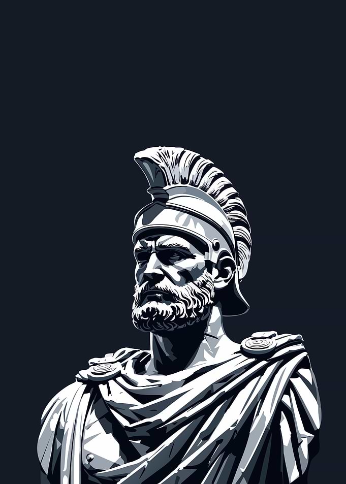 Spartan Warrior Illustration