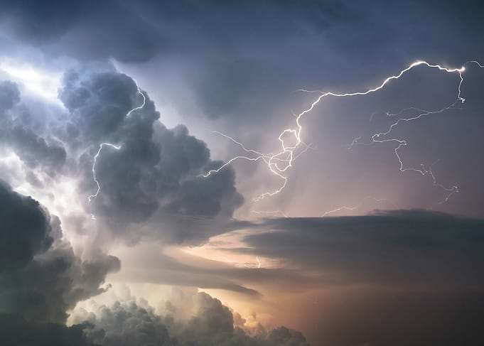 Dramatic Lightning Storm Cloudscape