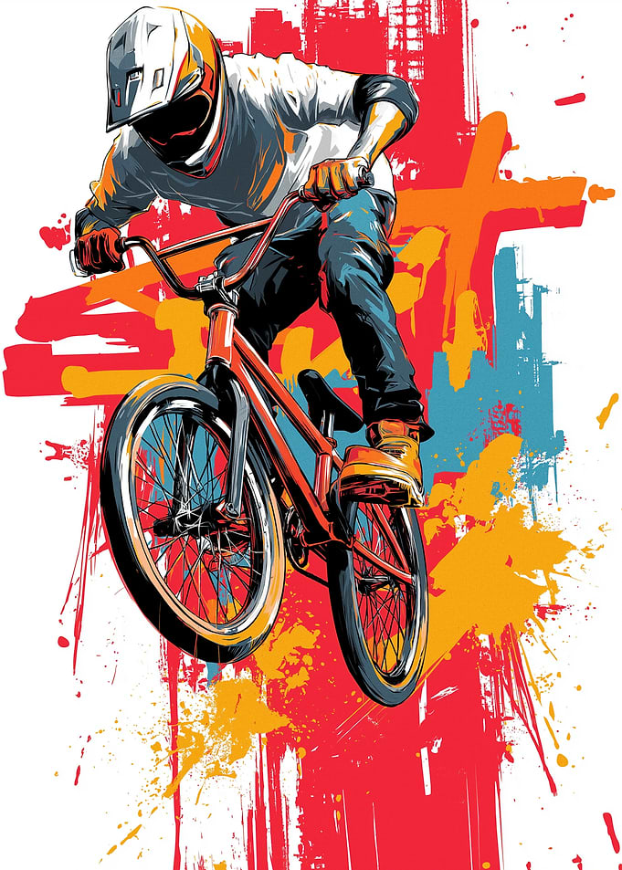 BMX Rider in Action