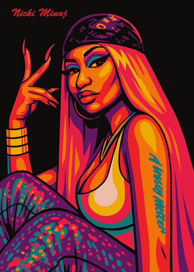 Nicki Minaj Colorful Portrait