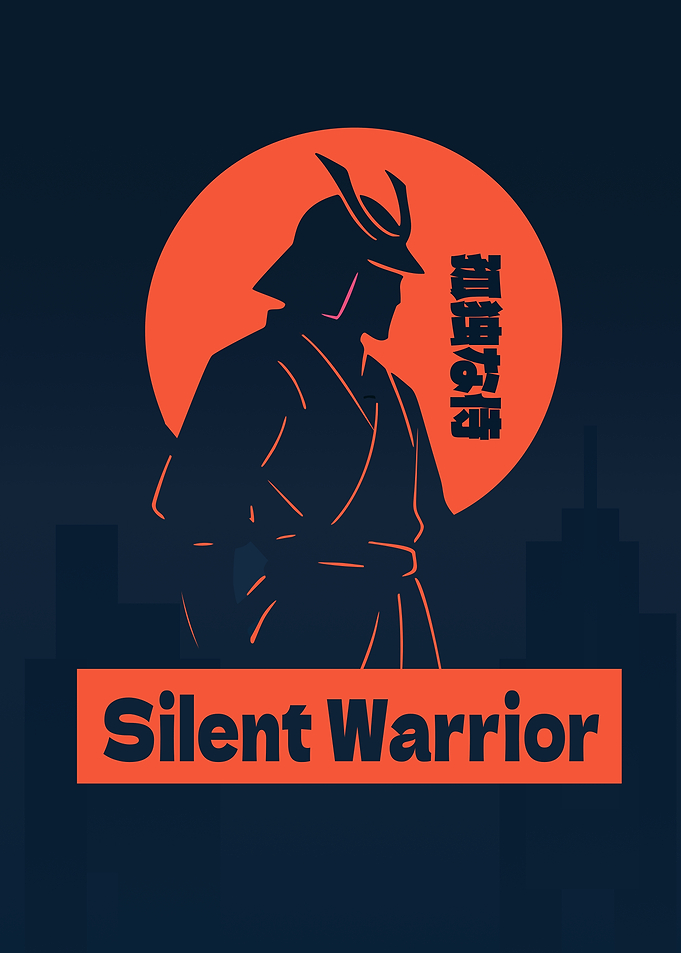 Silent Warrior - Samurai Silhouette With Red Sun