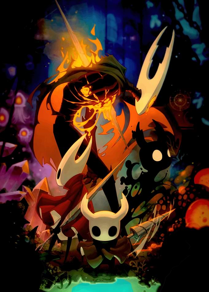 Hollow Knight characters digital art