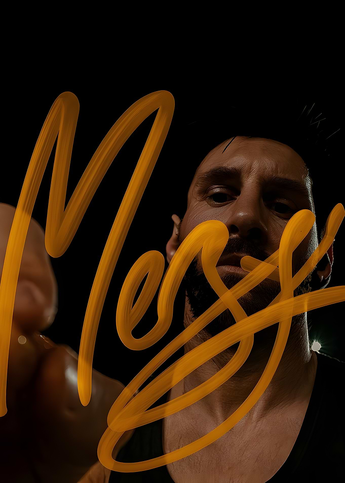 GOAT Portrait with Signature