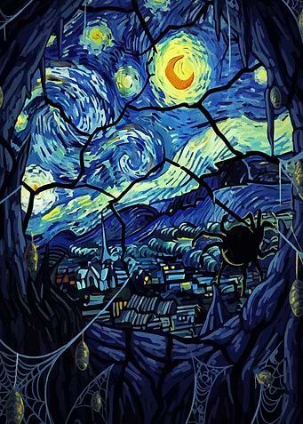 Starry Night Spider Cave