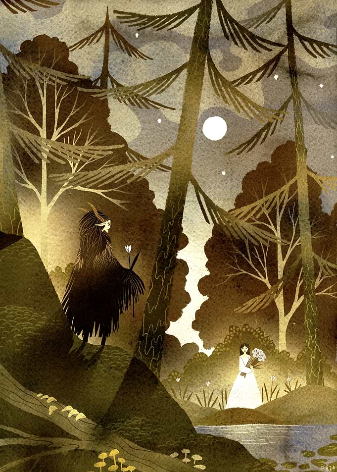 There is a pond in the forest...