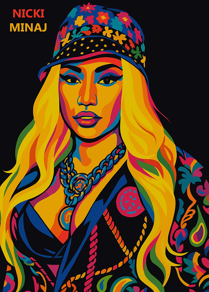 Colorful Nicki Minaj Portrait
