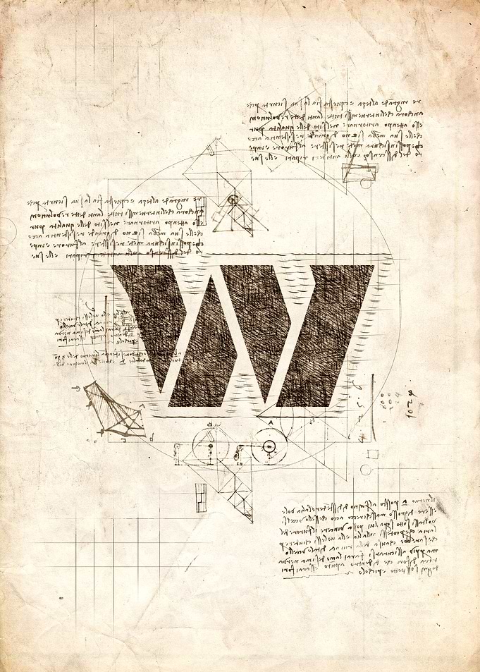 Technical Drawing with Letter W