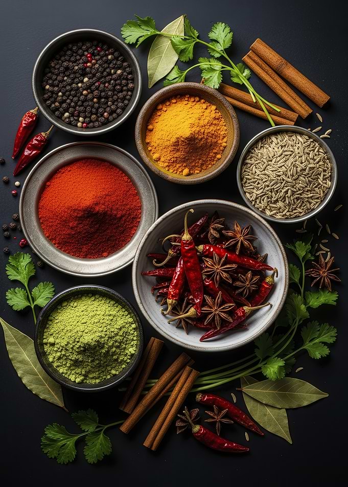 Spices and hebrs