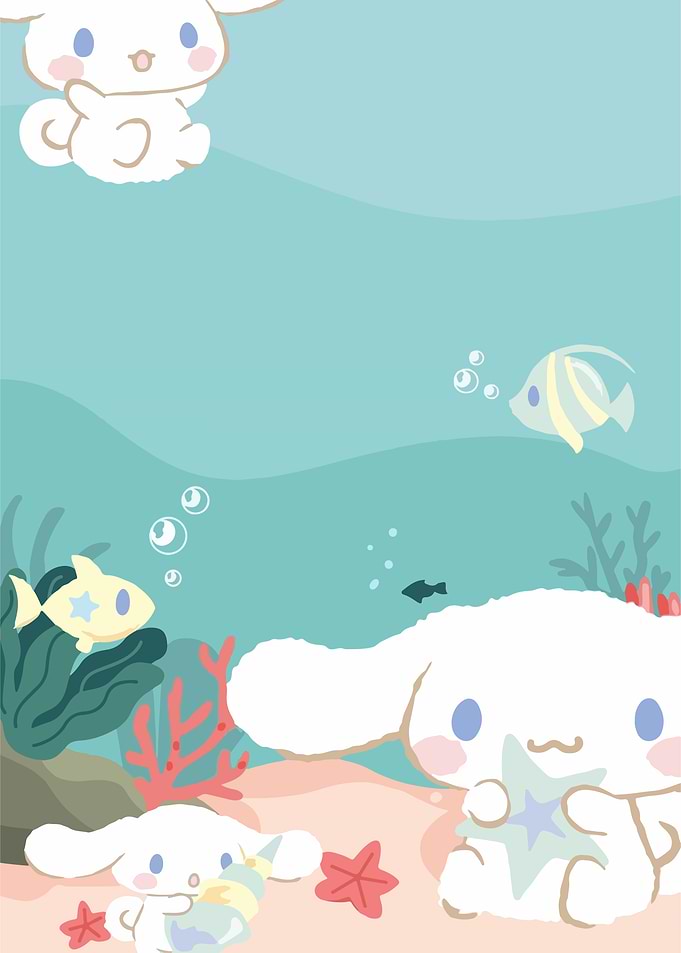 Cinnamoroll underwater scene