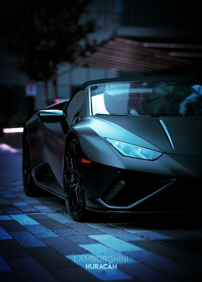 Lamborghini Huracan in the City Poster