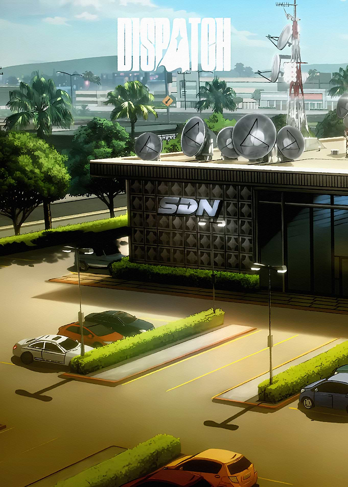 Dispatch SDN Building with Satellite Dishes