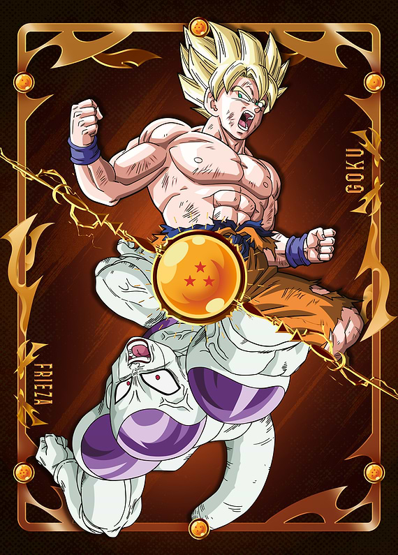 DBZ Battle Card: Super Saiyan Goku vs Frieza