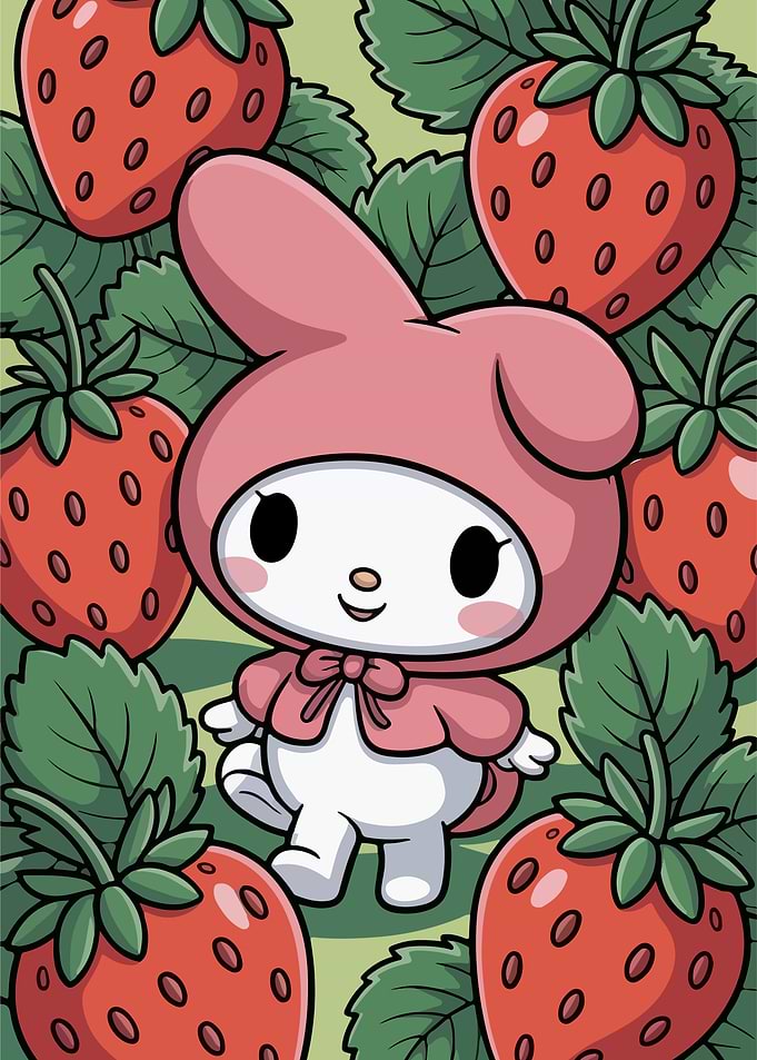 My Melody Strawberry Cartoon